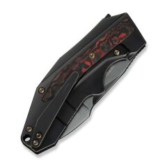 We Knife Coral SLT Flipper Knife Titanium & FatCarbon Fiber Black Lava Flow Handle Çakı