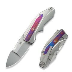We Knife Coral SLT Flipper Knife Titanium & Timascus Handle Çakı