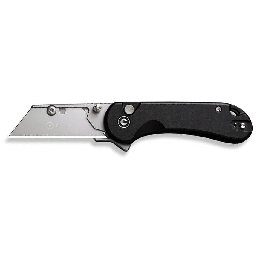 Civivi Elementum Utility Thumb Stud & Button Lock Knife Aluminum Black Handle Çakı