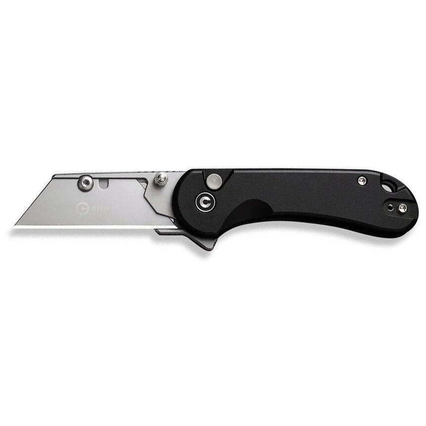 Civivi Elementum Utility Thumb Stud & Button Lock Knife Aluminum Black Handle Çakı