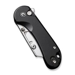 Civivi Elementum Utility Thumb Stud & Button Lock Knife Aluminum Black Handle Çakı