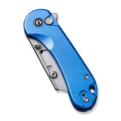 Civivi Elementum Utility Thumb Stud & Button Lock Knife Aluminum Blue Handle Çakı