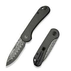 Civivi Elementum Slip Joint Knife Carbon Fiber Handle Damascus Twill Çakı
