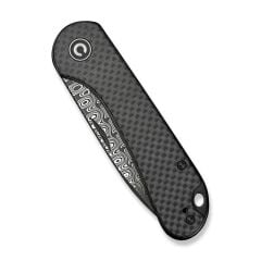 Civivi Elementum Slip Joint Knife Carbon Fiber Handle Damascus Twill Çakı