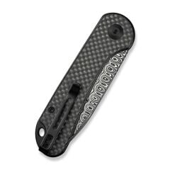 Civivi Elementum Slip Joint Knife Carbon Fiber Handle Damascus Twill Çakı