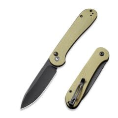 Civivi Button Lock Elementum Pocket Knife Micarta Handle Çakı