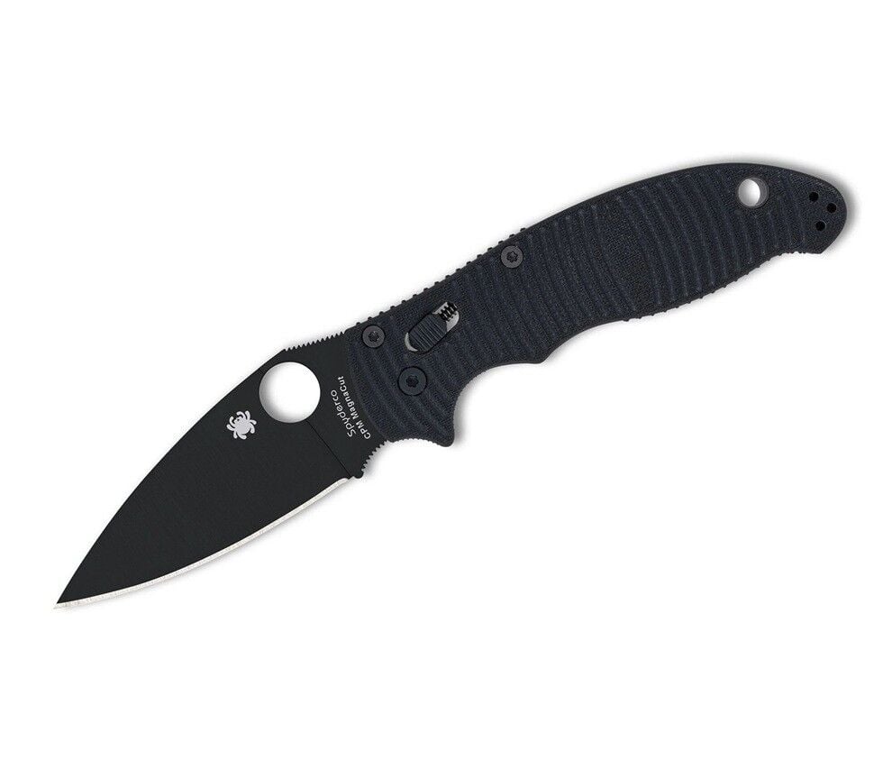 Spyderco Manix 2 Salt Black G-10 CPM Magnacut Black Blade PlainEdge Çakı