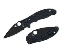 Spyderco Manix 2 Salt Black G-10 CPM Magnacut Black Blade PlainEdge Çakı