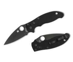 Spyderco Manix 2 Black G-10 Black Blade PlainEdge Çakı