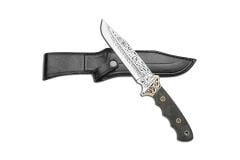 Bora 301 Tiger Stabilize Saplı Gravürlü Bıçak