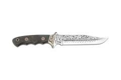 Bora 301 Tiger Stabilize Saplı Gravürlü Bıçak