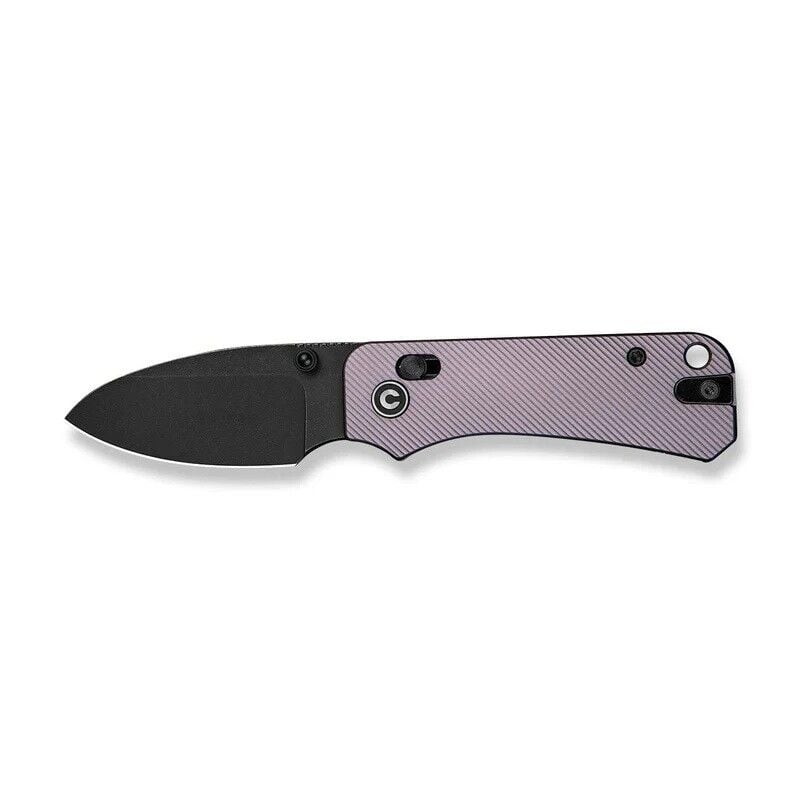 Civivi Baby Banter 2 Thumb Stud & Crossbar Lock Knife Purple Aluminum Handle Black Stonewashed Çakı
