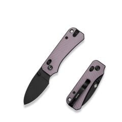 Civivi Baby Banter 2 Thumb Stud & Crossbar Lock Knife Purple Aluminum Handle Black Stonewashed Çakı
