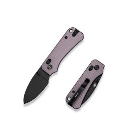 Civivi Baby Banter 2 Thumb Stud & Crossbar Lock Knife Purple Aluminum Handle Black Stonewashed Çakı