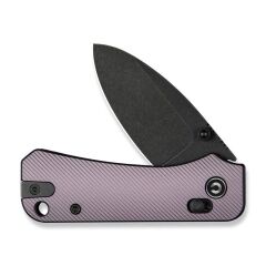 Civivi Baby Banter 2 Thumb Stud & Crossbar Lock Knife Purple Aluminum Handle Black Stonewashed Çakı