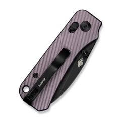 Civivi Baby Banter 2 Thumb Stud & Crossbar Lock Knife Purple Aluminum Handle Black Stonewashed Çakı