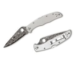 Spyderco Endura 4 Titanium Damascus PlainEdge Çakı