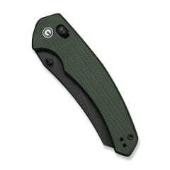 Civivi Sixgill Thumb Stud & Crossbar Lock Knife Black Stonewashed Green Micarta Handle Çakı