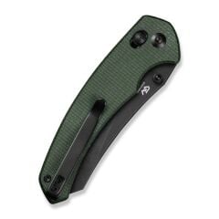 Civivi Sixgill Thumb Stud & Crossbar Lock Knife Black Stonewashed Green Micarta Handle Çakı