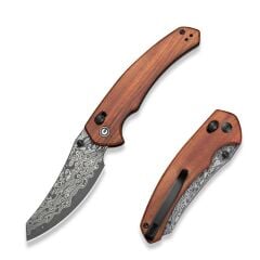 Civivi Sixgill Thumb Stud & Crossbar Lock Knife Damascus Wood Handle Çakı