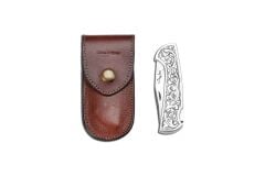 Bora 208 P Kilitli Mini Çelik Saplı Gravürlü Çakı