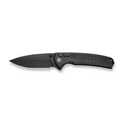 Civivi Sentinel Strike II Flipper & Thumb Stud & Button Lock Knife All Black Aluminum & FRN Handle Çakı