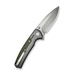 Civivi Sentinel Strike II Flipper & Thumb Stud & Button Lock Knife Gray & Green Aluminum & FRN Handle Çakı