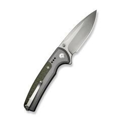 Civivi Sentinel Strike II Flipper & Thumb Stud & Button Lock Knife Gray & Green Aluminum & FRN Handle Çakı