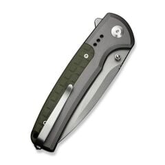 Civivi Sentinel Strike II Flipper & Thumb Stud & Button Lock Knife Gray & Green Aluminum & FRN Handle Çakı
