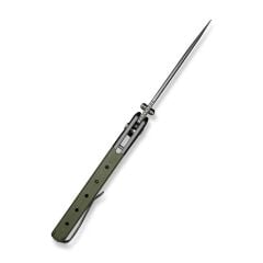 Civivi Sentinel Strike II Flipper & Thumb Stud & Button Lock Knife Gray & Green Aluminum & FRN Handle Çakı