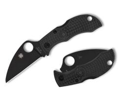 Spyderco Manbug Black Lightweight Black Blade Wharncliffe PlainEdge Çakı