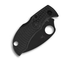 Spyderco Manbug Black Lightweight Black Blade Wharncliffe PlainEdge Çakı