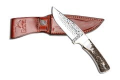 Bora 311 Boynuz Saplı Gravürlü Lynx Bıçak