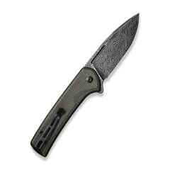 Civivi Conspirator Flipper & Button Lock Knife Damascus Micarta Handle Çakı