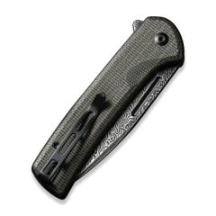 Civivi Conspirator Flipper & Button Lock Knife Damascus Micarta Handle Çakı