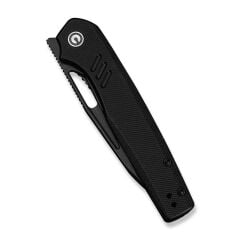 Civivi Guile Front Flipper & Thumb Hole Knife Black G10 Handle Black Stonewashed Çakı