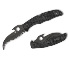 Spyderco Matriarch 2 Black Lightweigt Emerson Opener Black Blade SpyderEdge Çakı