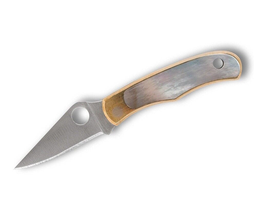 Spyderco Bug Nickel Silver Abalone PlainEdge Çakı