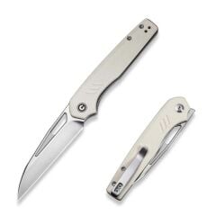 Civivi Guile Front Flipper & Thumb Hole Knife Ivory G10 Handle Satin Finished Çakı