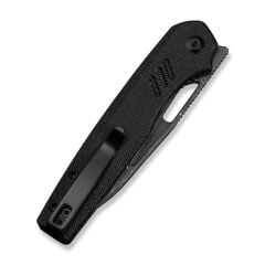 Civivi Guile Front Flipper & Thumb Hole Knife Black Canvas Micarta Handle Damascus Çakı