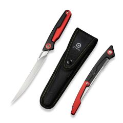 Civivi Shawka Folding Fillet Knife Black And Red Aluminum Handle Çakı