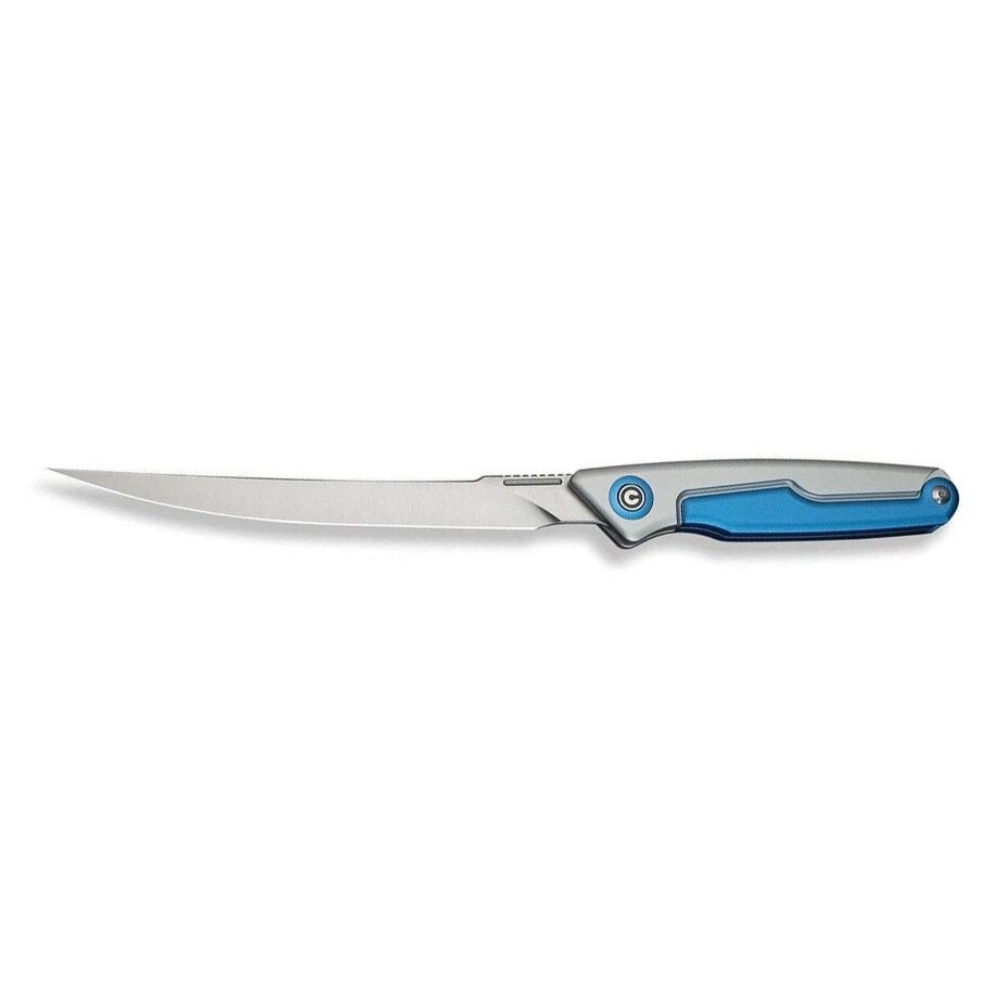 Civivi Shawka Folding Fillet Knife Silver And Blue Aluminum Handle Çakı