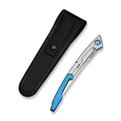 Civivi Shawka Folding Fillet Knife Silver And Blue Aluminum Handle Çakı