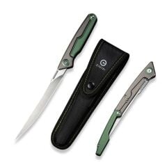 Civivi Shawka Folding Fillet Knife Gray And Green Aluminum Handle Çakı