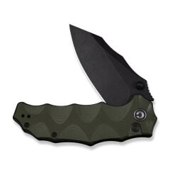 Civivi Natterjack Flipper & Thumb Stud & Button Lock Knife Milled OD Green G10 Handle Çakı