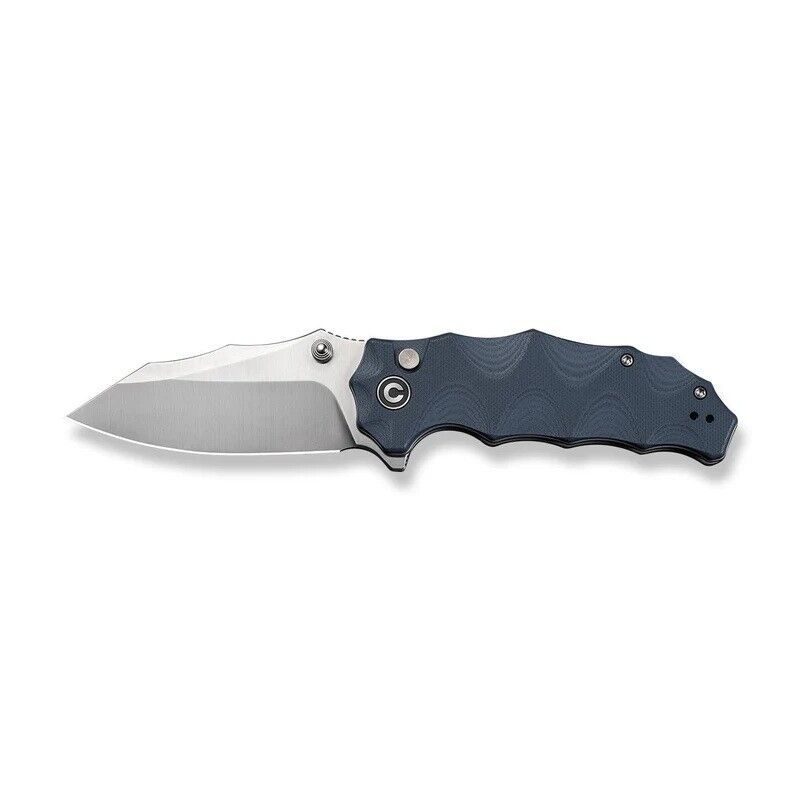 Civivi Natterjack Flipper & Thumb Stud & Button Lock Knife Milled Neutral Blue G10 Handle Çakı