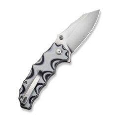 Civivi Natterjack Flipper & Thumb Stud & Button Lock Knife White & Black Layered G10 Handle Çakı