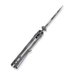Civivi Natterjack Flipper & Thumb Stud & Button Lock Knife White & Black Layered G10 Handle Çakı
