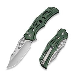 Civivi Biophase Flipper & Button Lock Knife Green Aluminum Handle Çakı