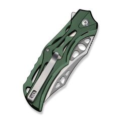 Civivi Biophase Flipper & Button Lock Knife Green Aluminum Handle Çakı